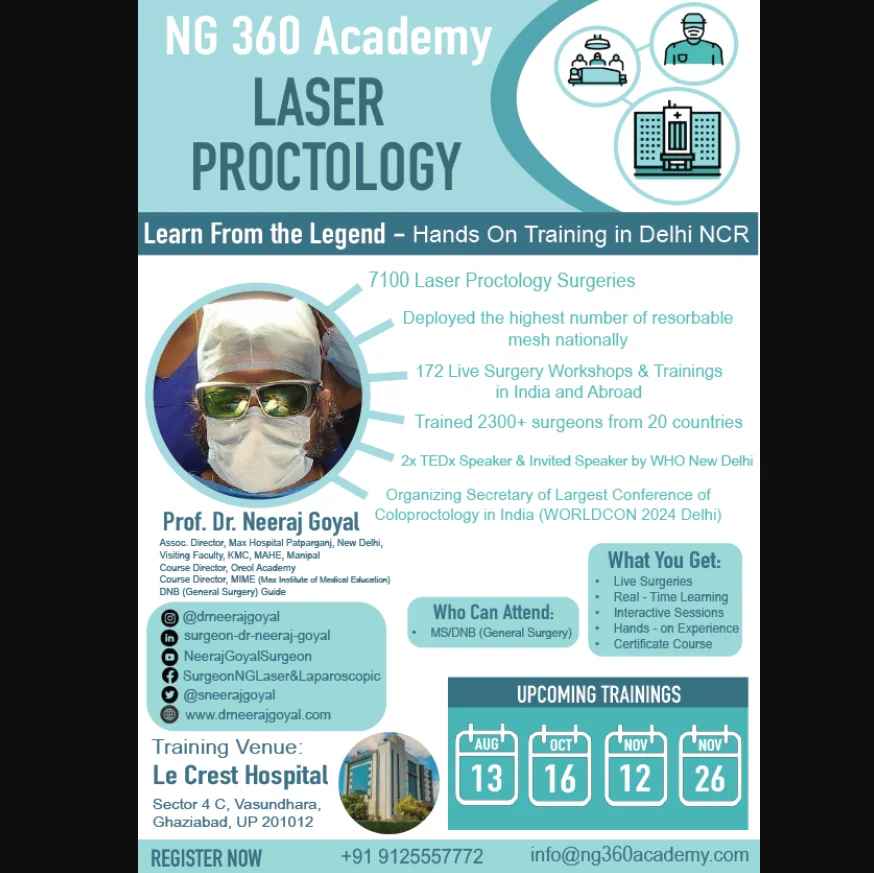 Laser Proctology Hands On Training