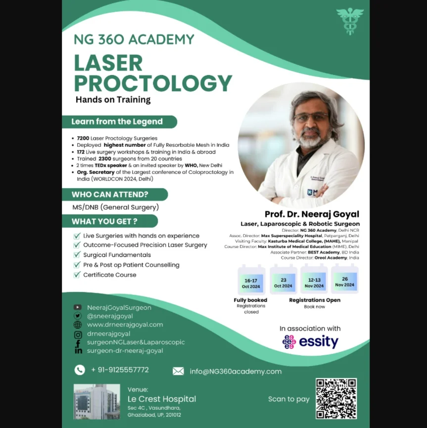 NG 360 Academy | Laser Proctology Hands-on Training