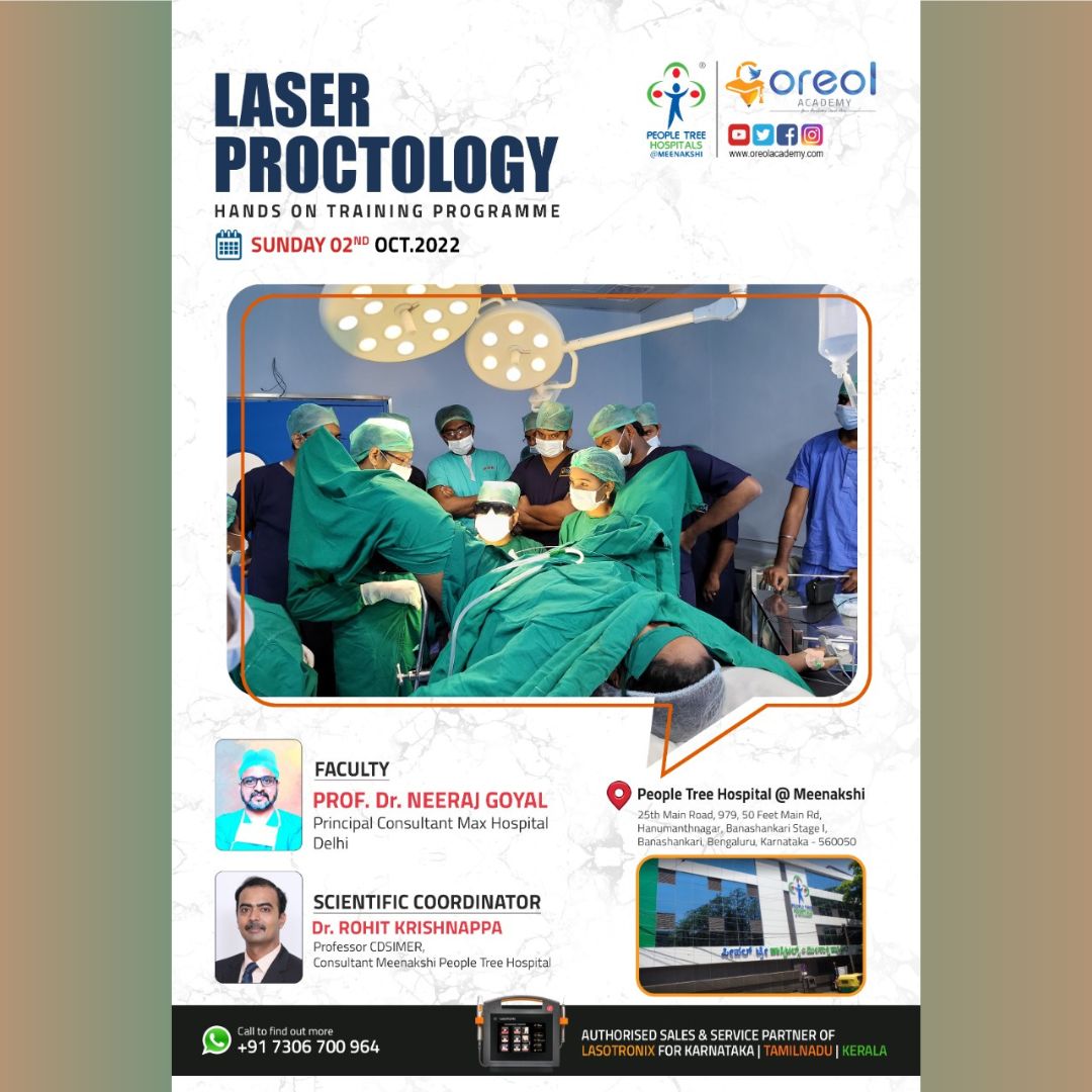 Laser proctology hands on training