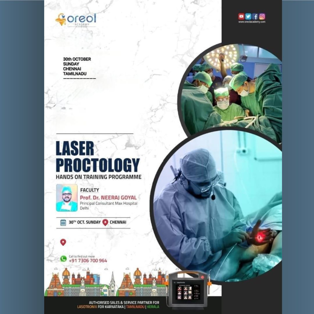 Laser Proctology Hands on Training at Chennai